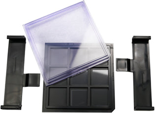 4 x 4" Conductive Black Plastic Trays with Clear Anti-Static Lids for Die & Sample Storage - Systems for Research
