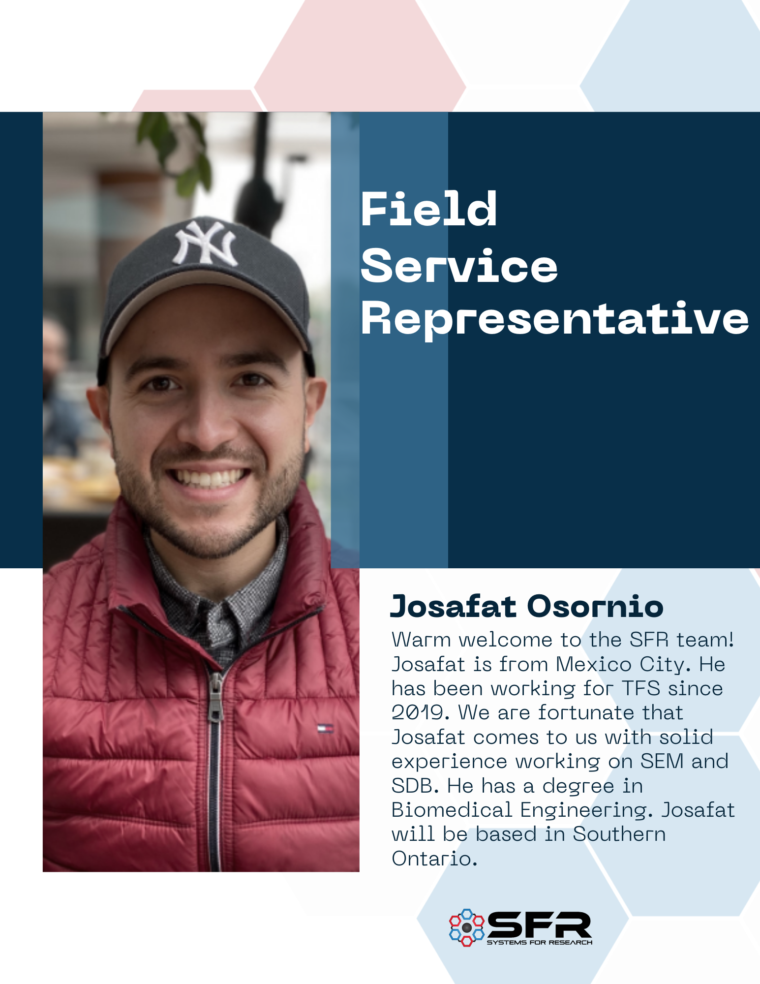 Welcome to the SFR team Josafat!