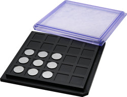 4 x 4" Conductive Black Plastic Trays with Clear Anti-Static Lids for Die & Sample Storage - Systems for Research