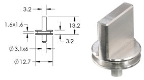 Double 90º Specimen Mount Ø12.7mm, Ø25mm, Ø32 -  Systems for Research