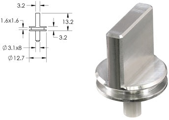 Double 90º SEM Mount, Ø25mm, Ø12.7mm - Systems for Research
