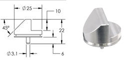 45º/90º SEM Mount, Ø25mm, Ø32, short 6mm pin -  Systems for Research